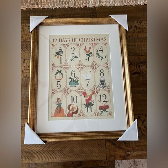 12 Days of Christmas Framed Wall Art Print - Threshold designed W/ Studio McGee - Picture 1 of 5